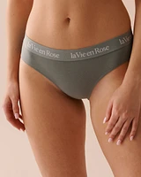 Cotton and Logo Elastic Band Bikini Panty