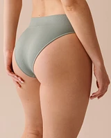 Ribbed High Waist Brazilian Panty