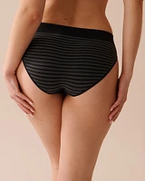 Seamless Fabric Striped Bikini Panty