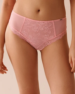 Lace and Back Details High Waist Cheeky Panty