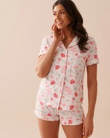 Pink Floral Super Soft Button-down Shirt