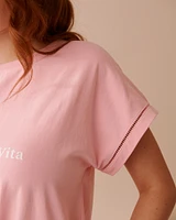 Cotton Cap-Sleeve T-shirt