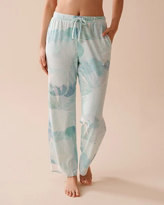 Pantalon ultra doux à imprimé floral abstrait