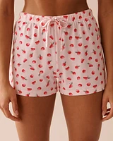 Raspberry Print Shirt PJ Set