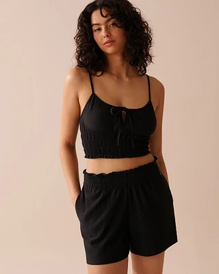 Pleated Effect Crop Cami