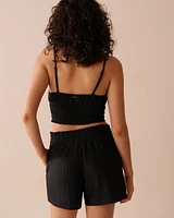 Pleated Effect Crop Cami