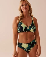 FLORAL ZEST D Cup V-Wire Bralette Bikini Top