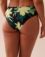 FLORAL ZEST Mid Waist Cheeky Bikini Bottom