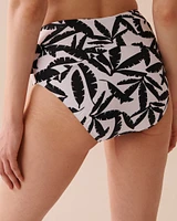 MONOCHROME FOLIAGE High Waist Bikini Bottom