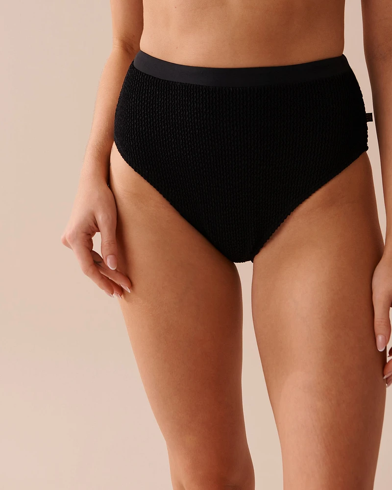 TEXTURED High Waist Bikini Bottom