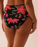 TROPICAL Mid Waist Bikini Bottom