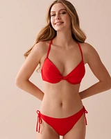 FIERY RED Side Tie Brazilian Bikini Bottom
