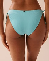 SKY BLUE Recycled Fibers Side Tie Brazilian Bikini Bottom