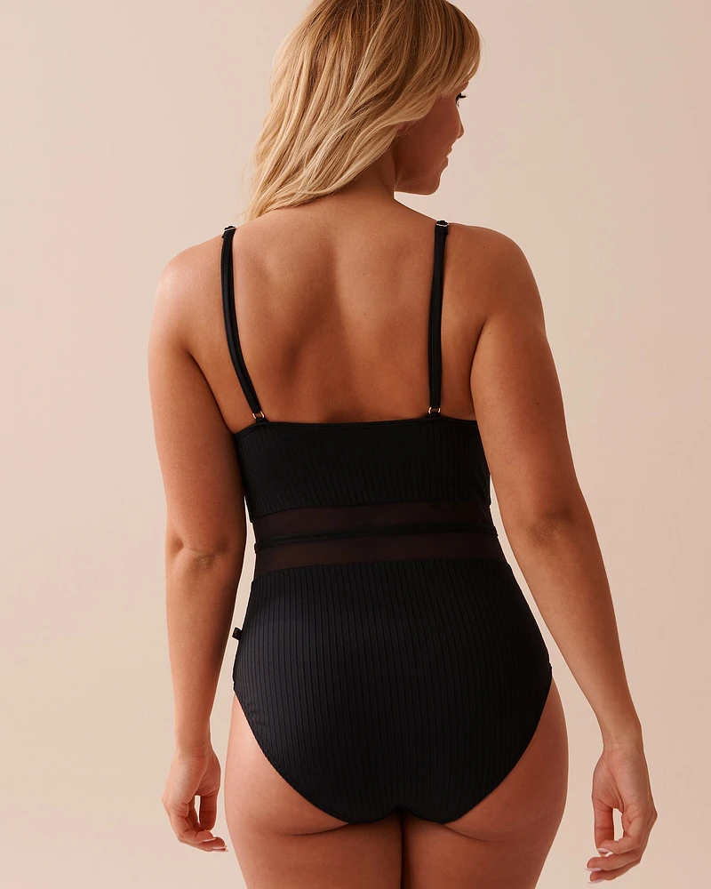 KAIA Mesh Inserts One-piece Swimsuit