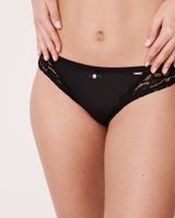 Microfiber and Lace Cheeky Panty