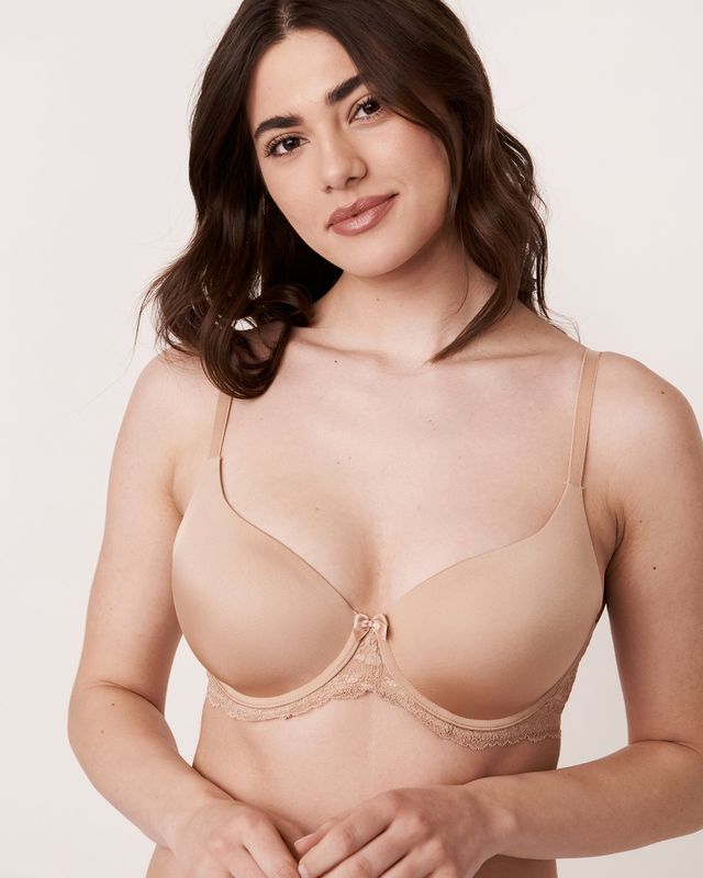 La Vie en Rose Unlined Satin and Mesh Bra