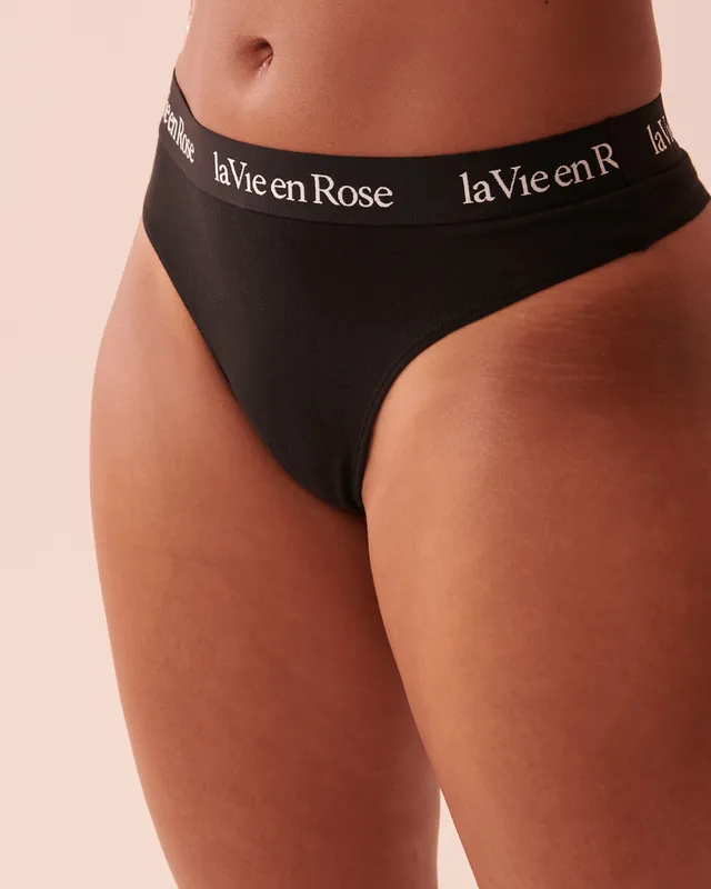 La Vie en Rose Microfiber Bonded High Waist Bikini Panty