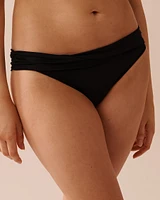 BLACK Twisted Waistband Bikini Bottom