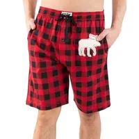 Moose Plaid Men's Pajama Shorts