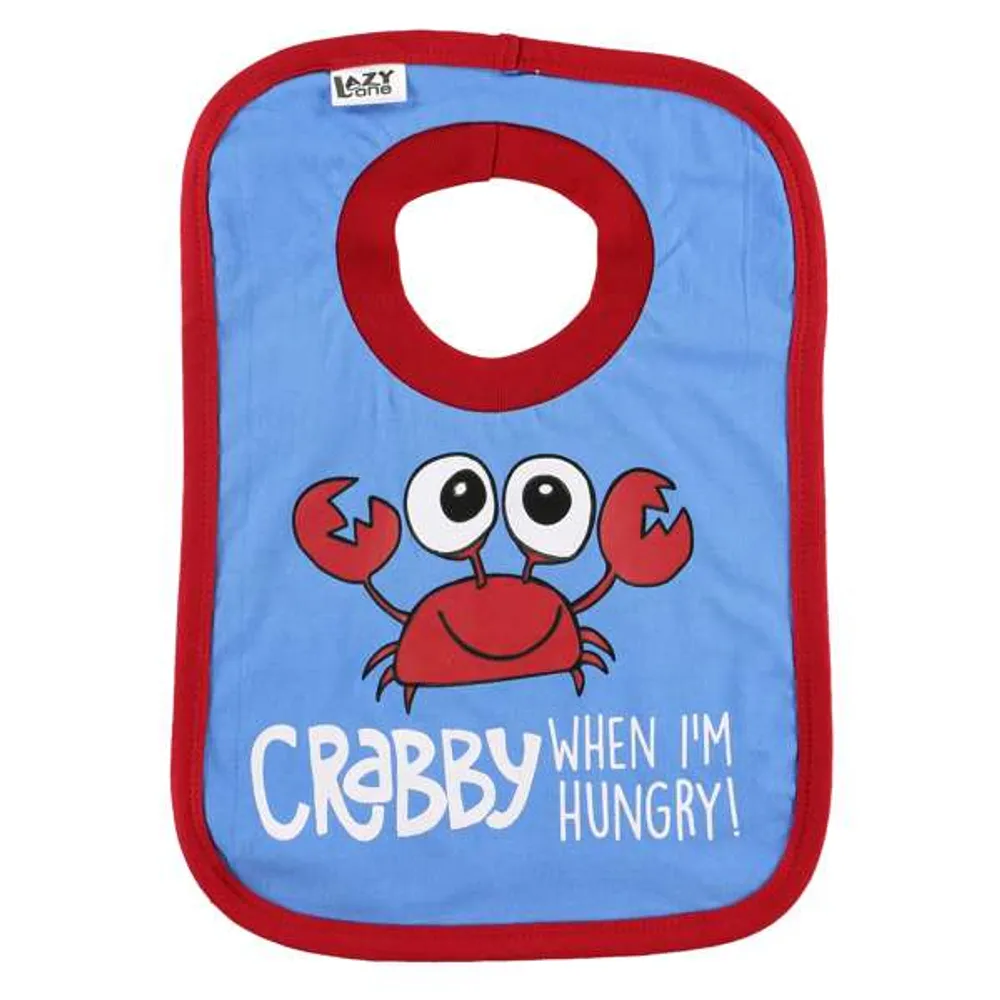 Crabby When I'm Hungry Crab Infant Bib