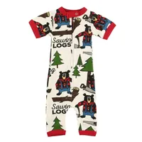 Sawing Logs Bear Infant Romper