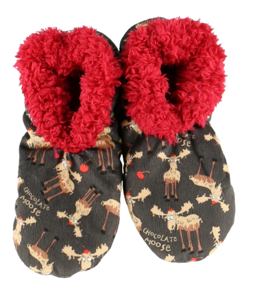 Chocolate Moose Fuzzy Feet Slipper