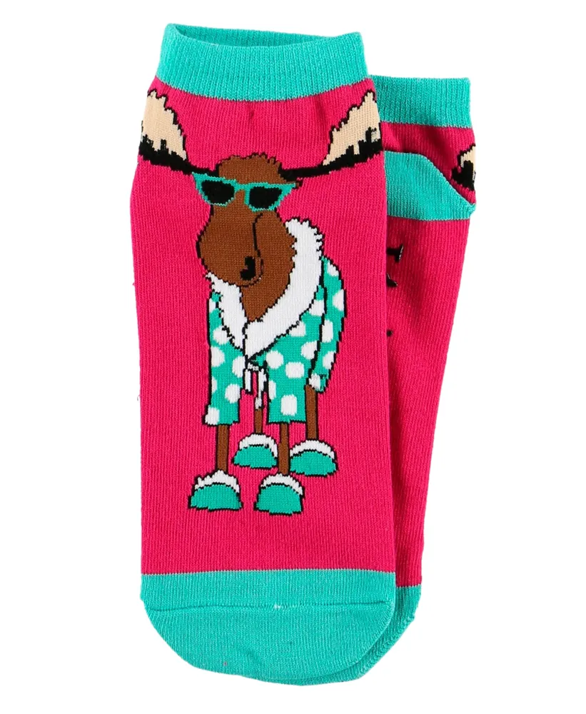 Don't Do Mornings Moose Women's Slipper Sock