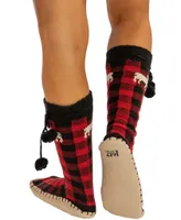 Moose Plaid Adult Mukluk Slipper