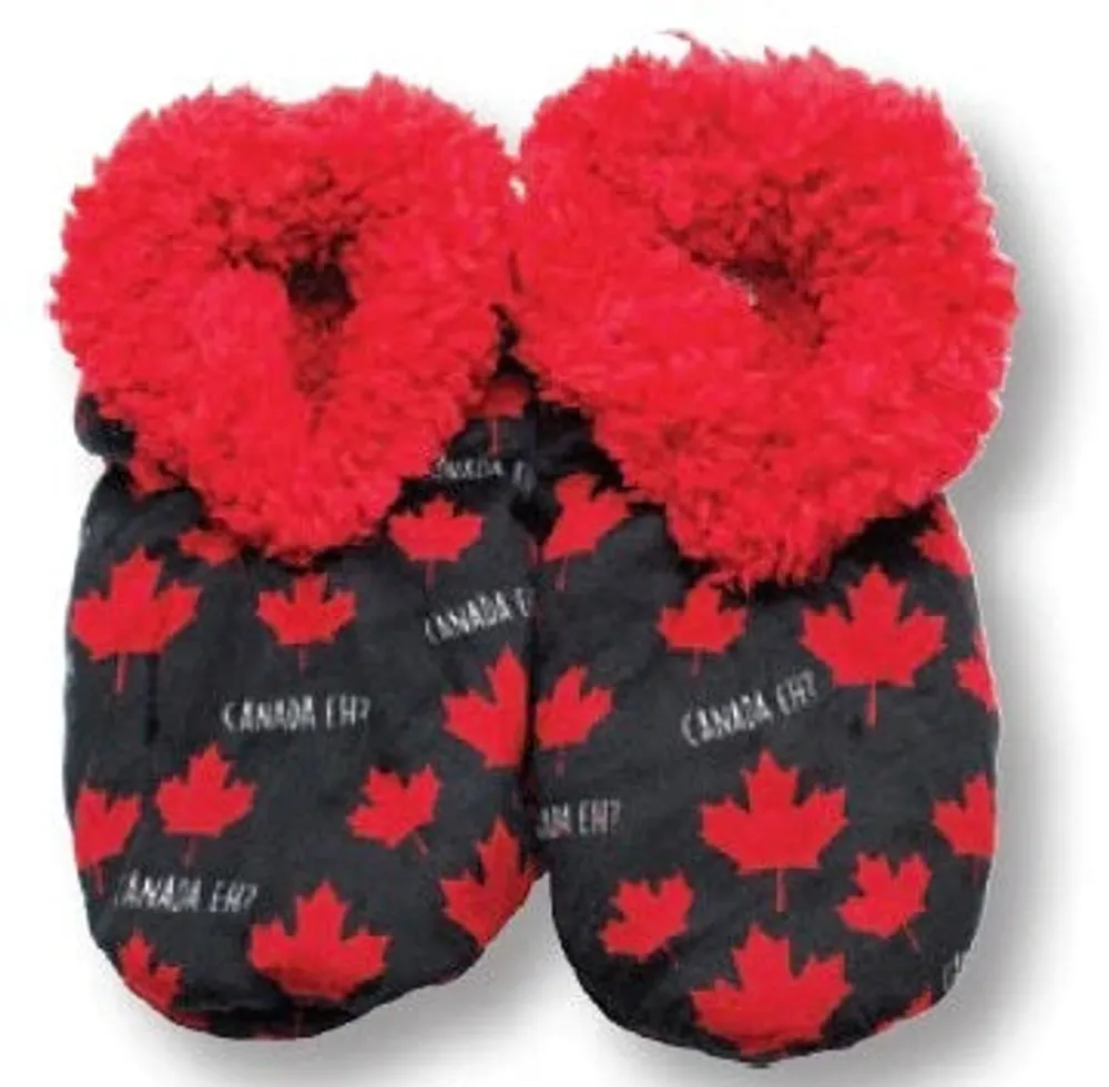 Canada Eh? Fuzzy Feet Slippers