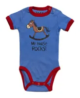 My Horse Rocks Blue Infant Creeper