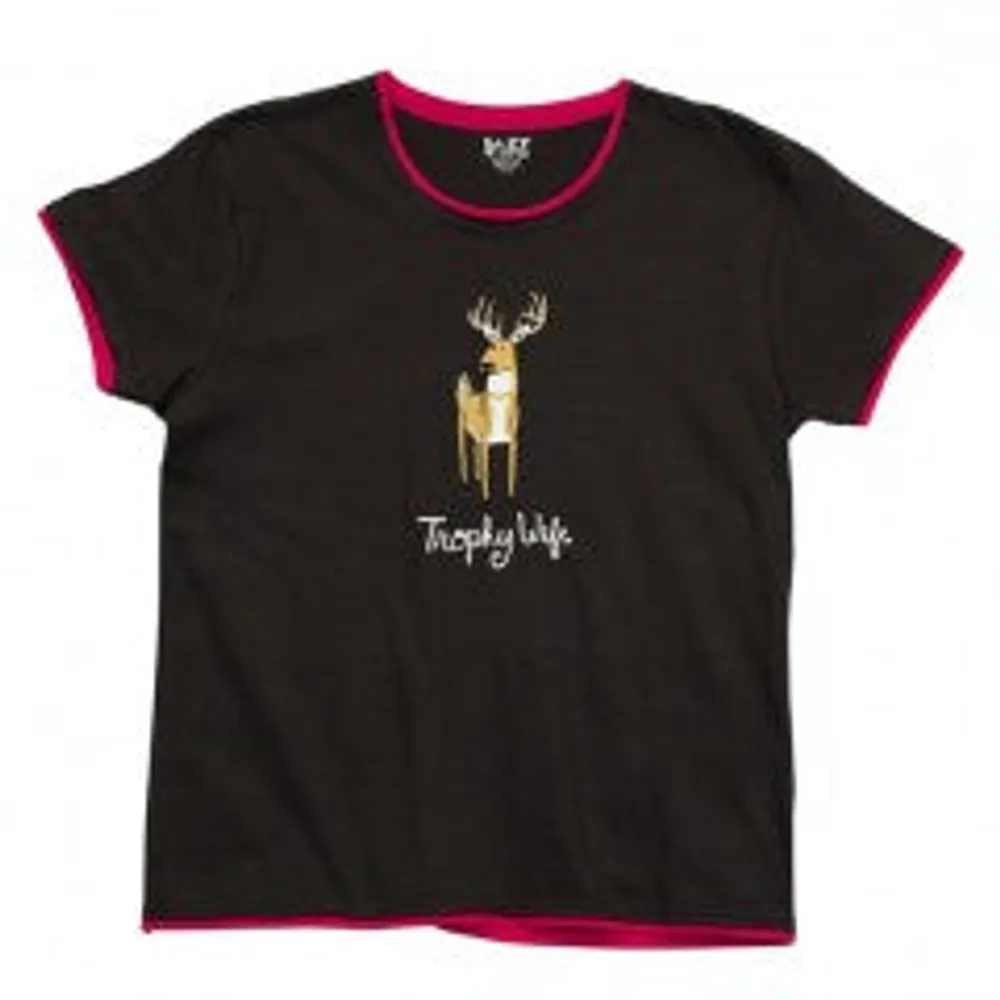 Trophy Wife Women's Relaxed Fit Deer PJ Tee