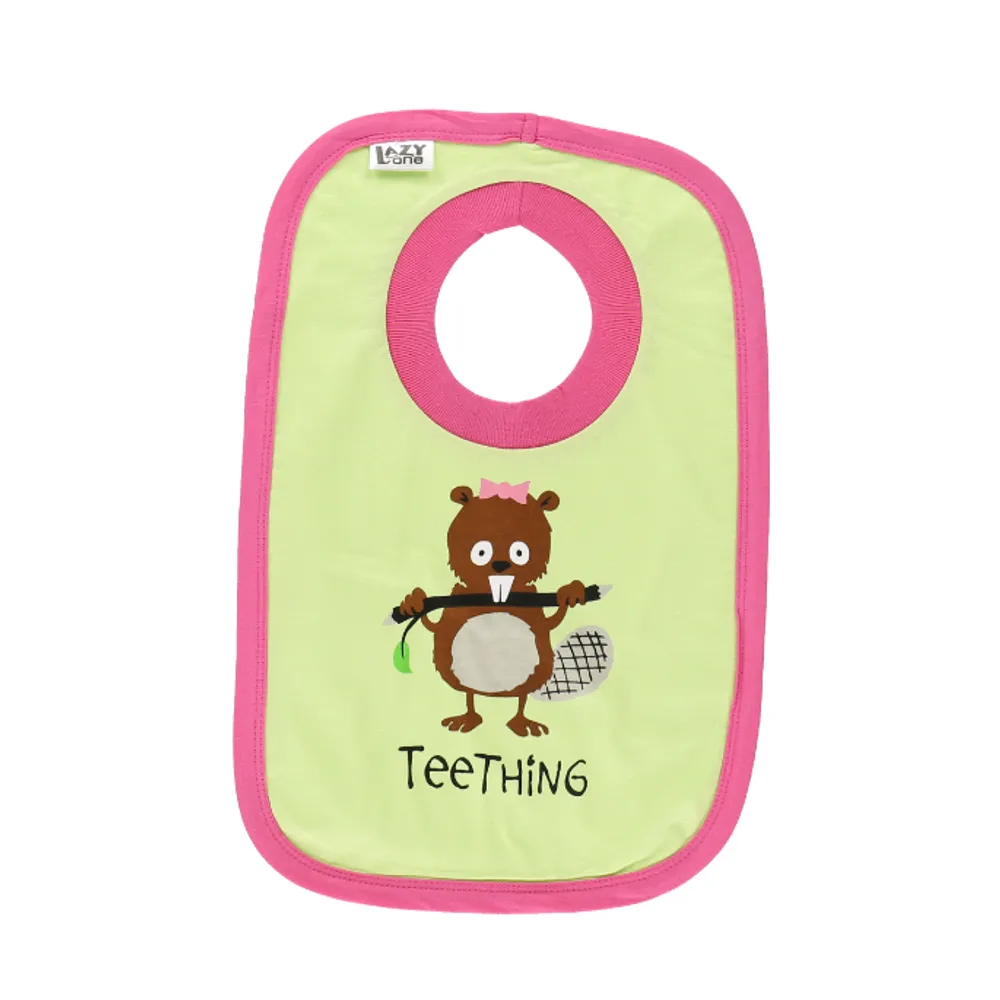 Teething Girl Beaver Infant Bib