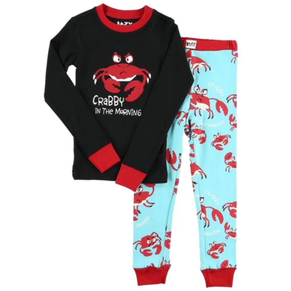 Crabby The Morning Kid's Long Sleeve PJ's