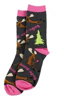 Text Moose-aging Crew Sock