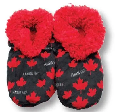 Canada Eh? Fuzzy Feet Slippers