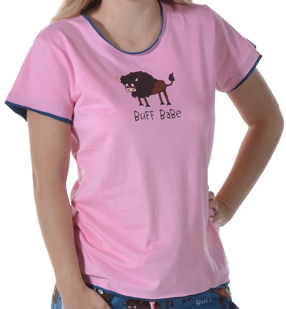 Buff Babe Women's Buffalo Fitted PJ Tee