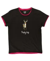 Trophy Wife Women's Relaxed Fit Deer PJ Tee