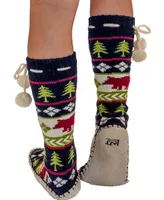 Bear Fair Isle Adult Mukluk Slipper