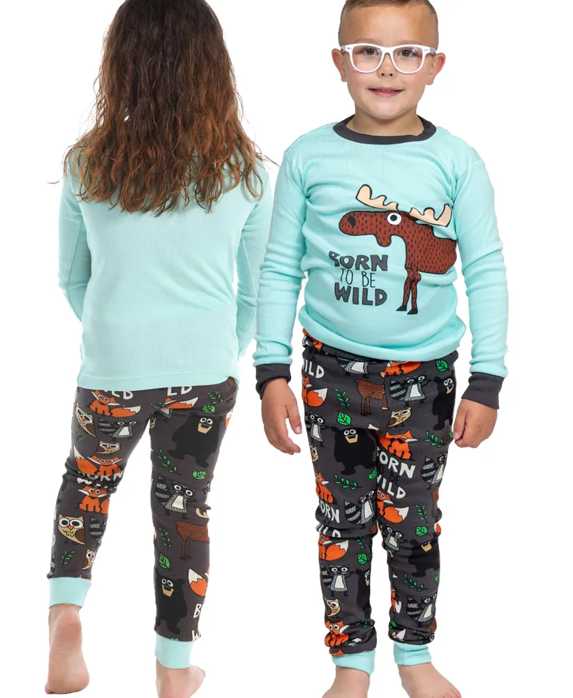 Born To Be Wild Kid's Long Sleeve Critter PJ's