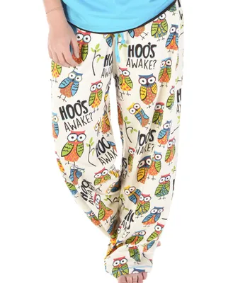 Hoo's Awake Women's Relaxed Fit Owl PJ Pant