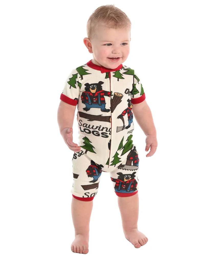 Sawing Logs Bear Infant Romper