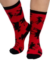 Red Classic Moose Crew Sock