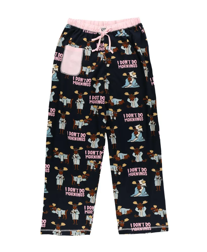 I Don't Do Mornings Women's Relaxed Fit Moose PJ Pant