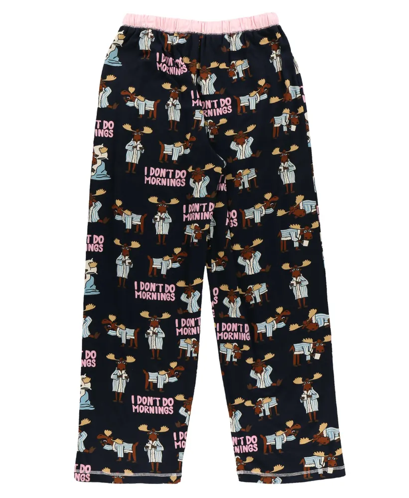 I Don't Do Mornings Women's Relaxed Fit Moose PJ Pant