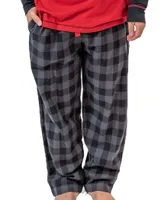 Grey Plaid Men's Flannel PJ Pant