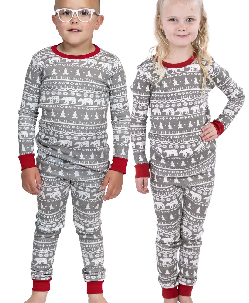 Nordic Bear Kid's Long Sleeve PJ's