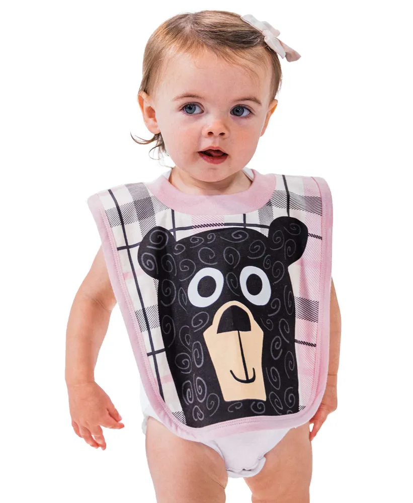 Bear Hug Pink Infant Bib