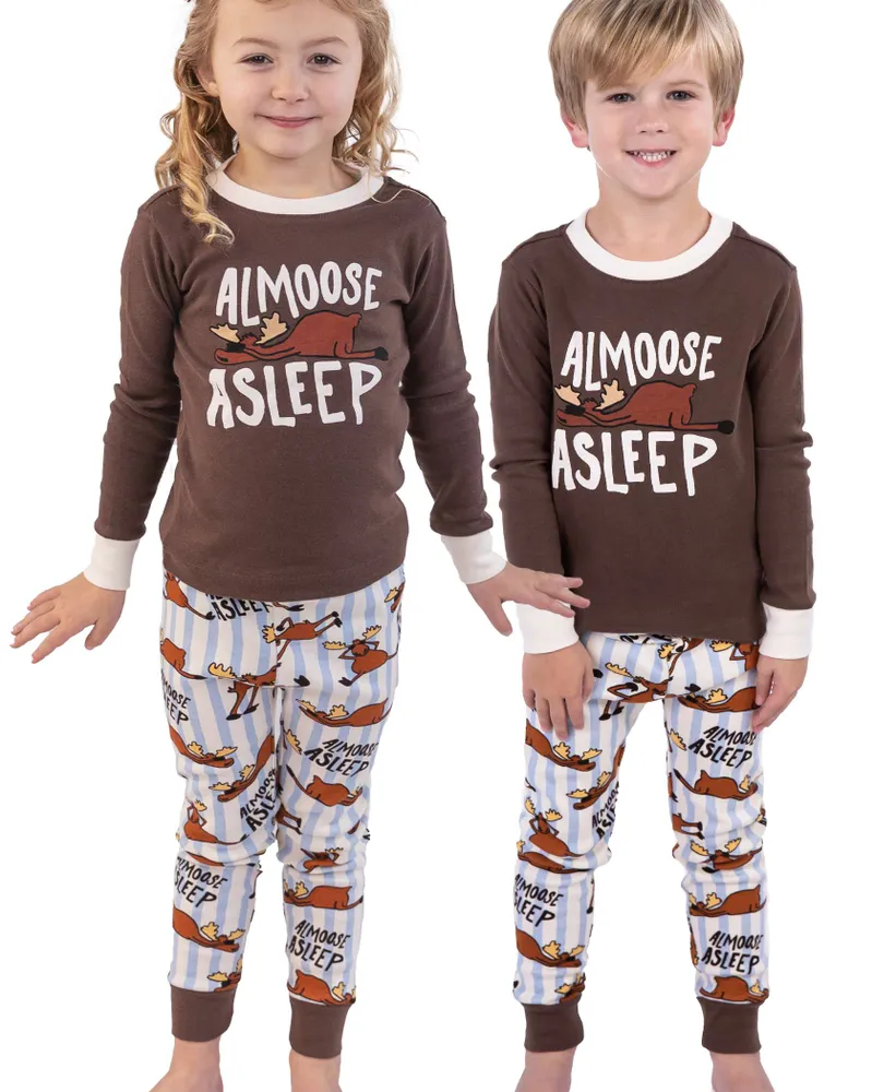 Almoose Asleep Kid's Long Sleeve PJ's