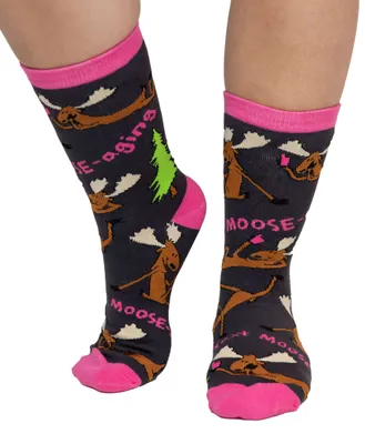 Text Moose-aging Crew Sock