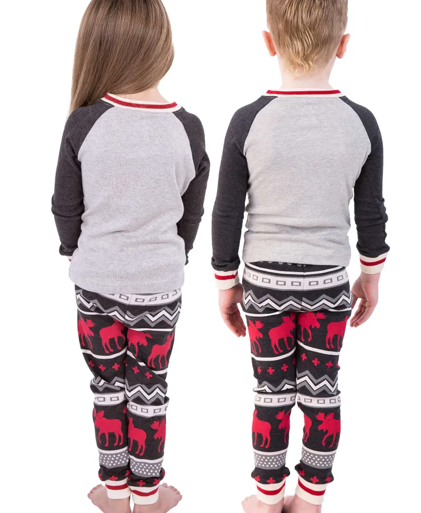 Cabin Moose Kid's Long Sleeve PJ's